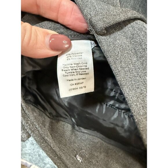 Talbots Barely Pants Women's 6 Petite Gray Slash Pockets Straight Leg Zip Fly - Picture 4 of 5